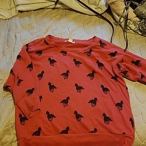 Horse print sweatshirt